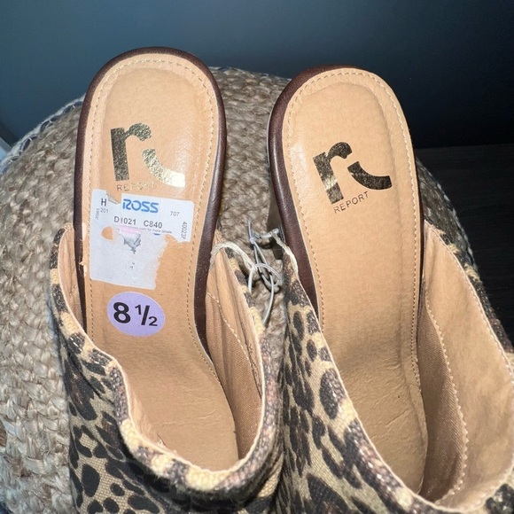 NEW Report Theresa Leopard Print Platform Clogs - Picture 7 of 8